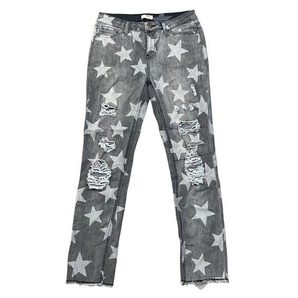 Women’s Size Medium Distressed Star Rock Jeans Eagel Los Angeles - Picture 1 of 8